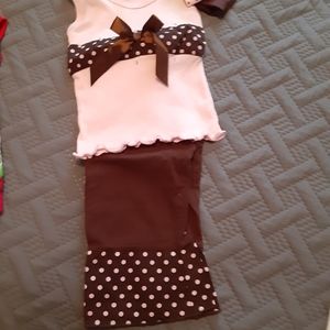 Pink and brown outfit